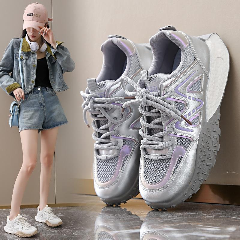 Internet Celebrity Dad Women's Shoes Women's Korean Version Ins Tide 2025 New Little White Shoes Student Casual Sports Shoes Women JCF2603