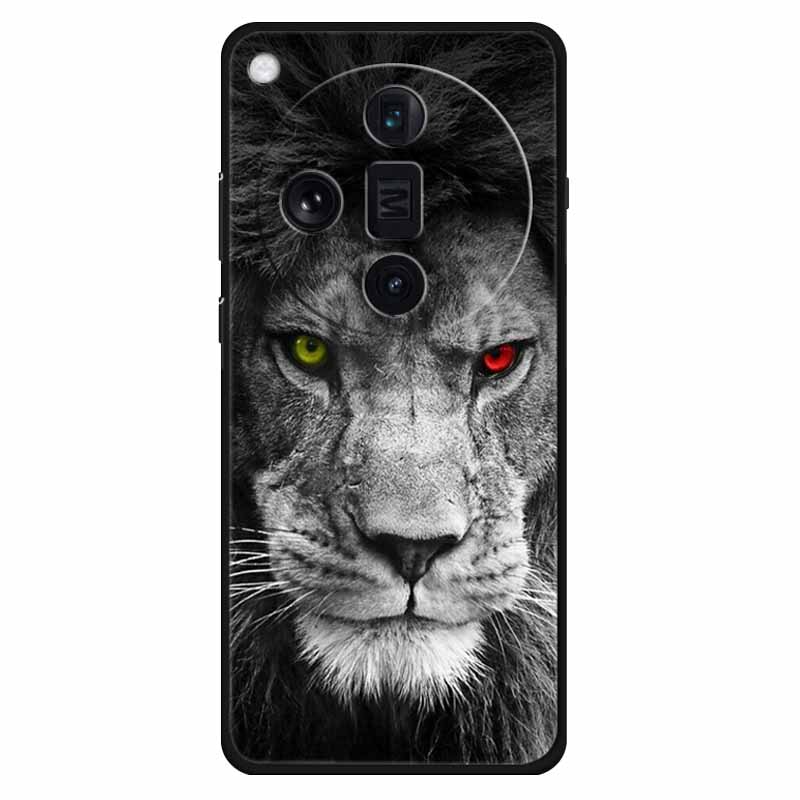 Funda For Oppo Find X7 Ultra Case Find X7 Silicone Space Wolf TPU Soft Phone Cover For OPPO Find X7 Pro/ X7 Ultra Case Cat Coque