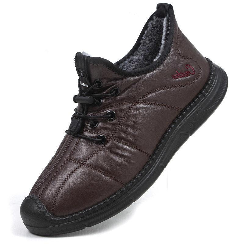 Winter Old North Cloth Shoes Men's Cotton Shoes Velvet Warm Non-slip Waterproof Middle-aged and Elderly Sports Leisure Elderly Father Shoes