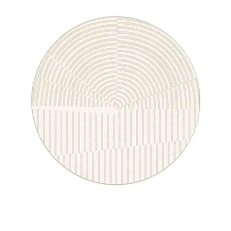 Round Living Room Carpet Large Striped Carpets for Bedroom Rug Bedside Floor Mat Modern Creative Minimalism Home Decoration Rugs