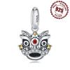 New Copper Chinese Lion Dance Pendant Bead Compatible With Authentic Charm Bead Charms Bracelets Jewerly Accessories Party Birthday Gifts