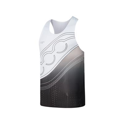 Serie Allenamento Corsa Comoda Canotta Senza Maniche Girocollo Uomo Top Grigio Marrone SA2259TK03T-PR216