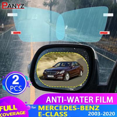 Car Rearview Mirror Film for Mercedes-Benz E-Class W203 W204 W205 2001~ 2018  Anti Fog Rainproof Sticker Accessories