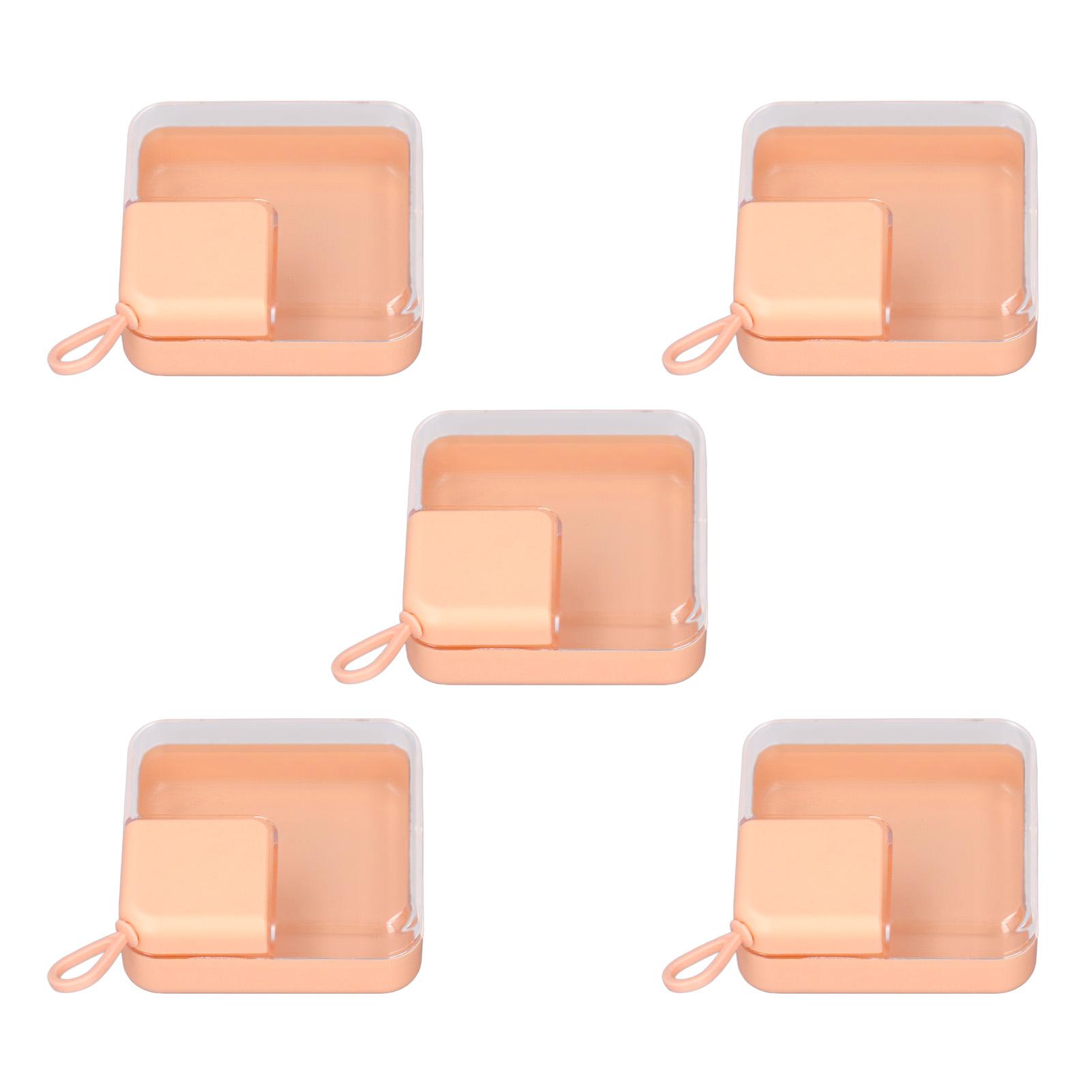 

5 шт. держатель для пуховки для пудры прозрачный прямоугольный держатель для пуховки для макияжа с подвесным кольцом
