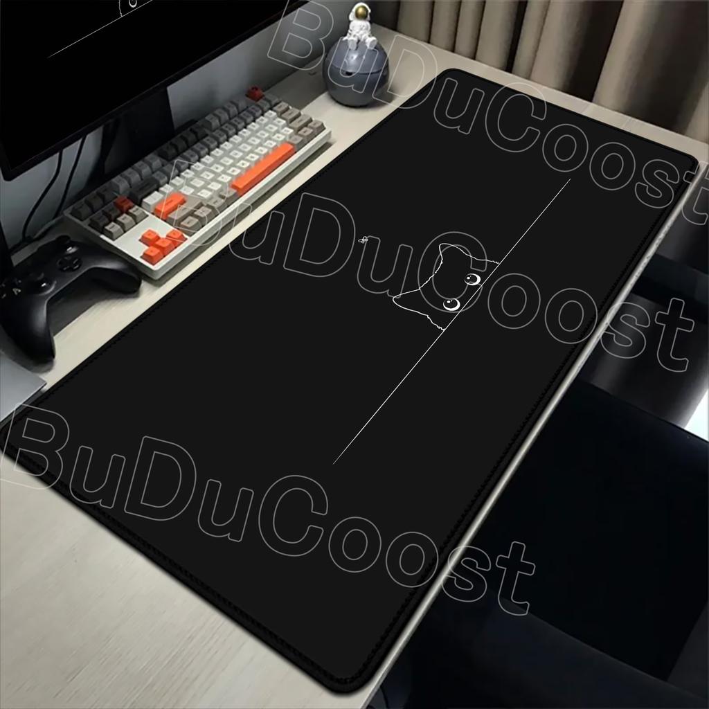 Non-slip Mouse Pads Black Cat Cute Design Gaming Mousepads 400x900 Large Mousepad Gamer Rubber Mat Company Desk Pad Design Gift