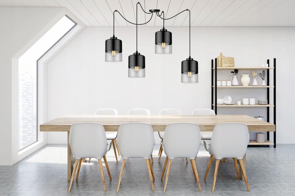 MODERN GLASS SPIDER CEILING HANGING LAMP