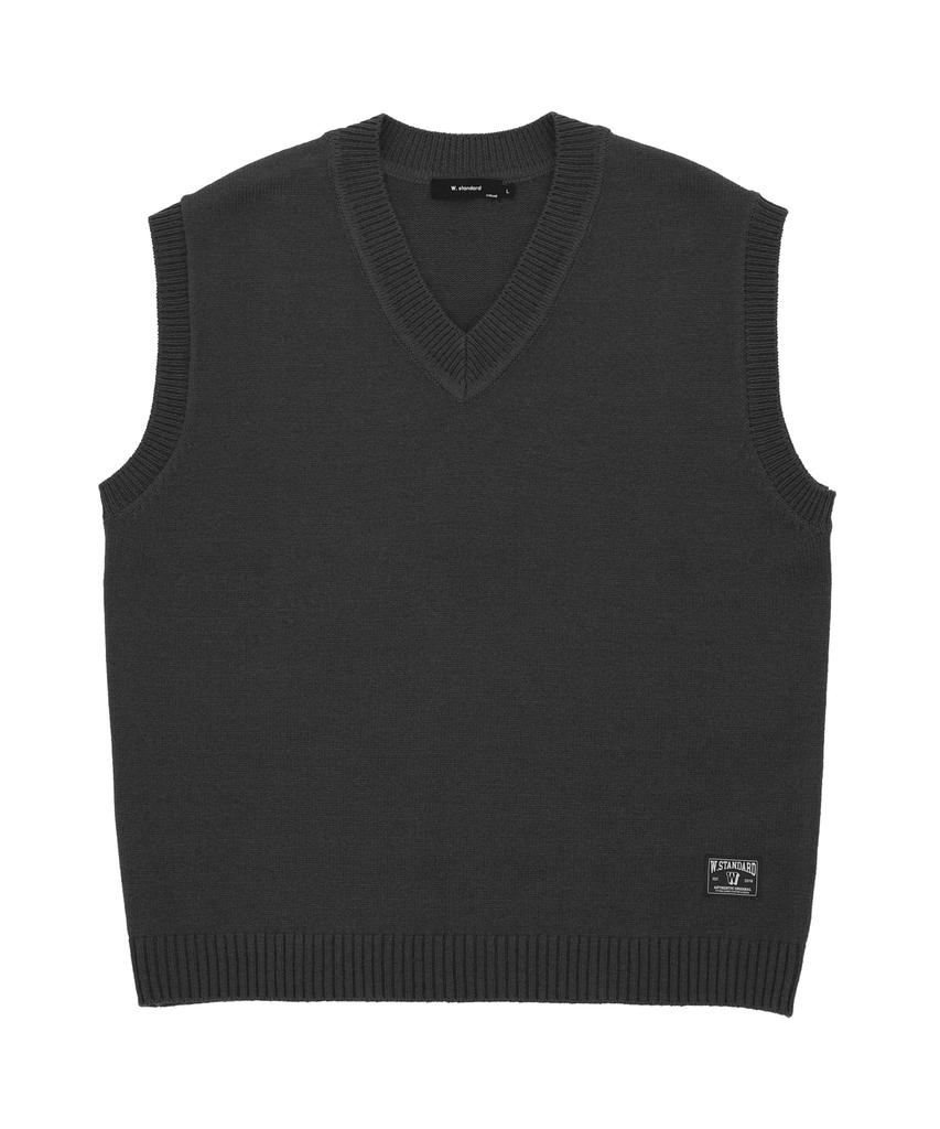 W Standard Basic V-Neck Vest [4 Colors]