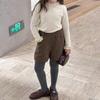 Girls Long Sleeve T-Shirt Soft Cotton Blend Top With Ruffled Collar Sweet Princess Style