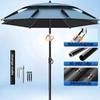 New Version Fishing Umbrella with Mechanical Arm Adjustment Big Beach Umbrella Large Parasol Outdoor Sunshade Protector