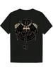 Graphic T-shirt - Black Bat & Celestial Floral Print