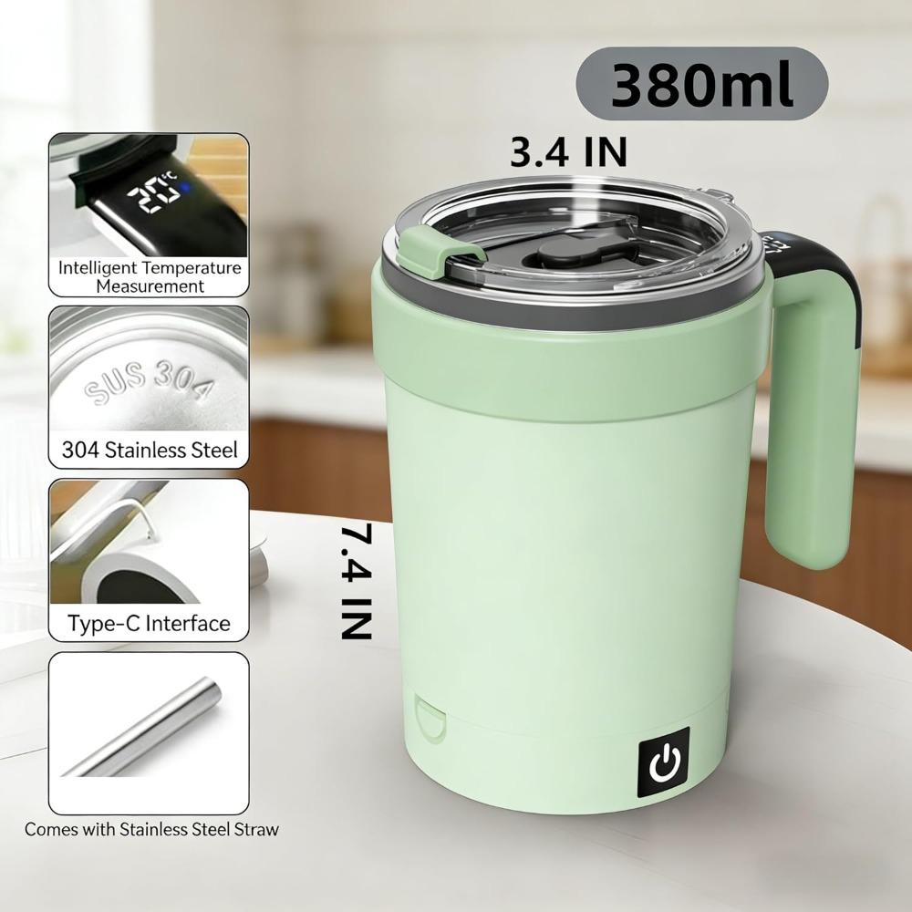 Automatic Magnetic Stirring Coffee Mug, Electric Automatic Stirring Mug with Rechargeable and Detachable Base.