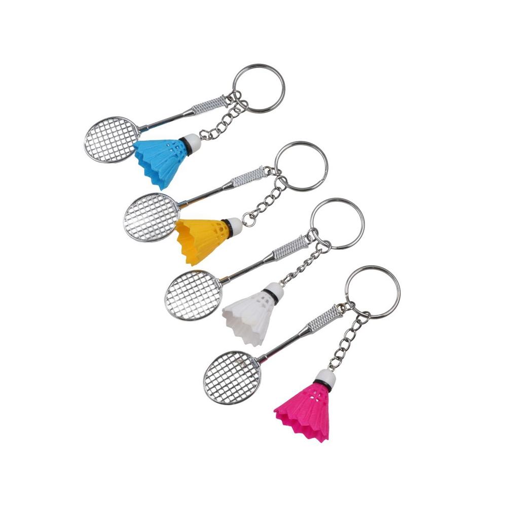 Zinc Zinc Alloy Badminton Keychain Plastic Bag Pendant Luxury Metal Car Keychain  Backpack Decoration