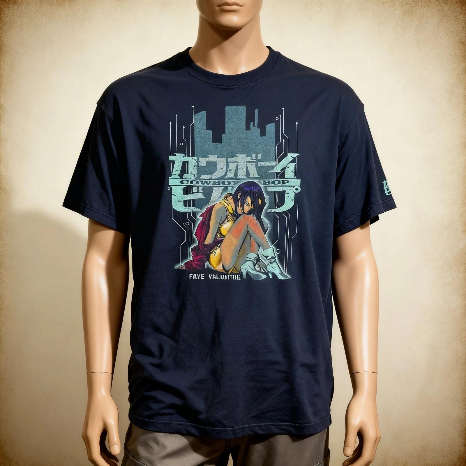 Vintage 2000 s Cowboy Bebop Anime Classic Style Navy Unisex T shirt S-5XL 2XL
