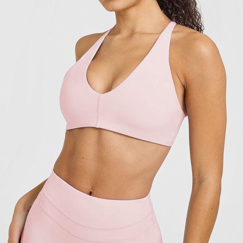 Foreign Trade New European and American Sanding Sports Underwear Women Cross Beauty Back Quick-Drying Running Fitness Yoga Vest Sling Outer Wear