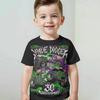Monster Jam Monster Truck Kids T-shirt All Over Print Short Sleeve Tee Summer Casual Tops Racing Car Graphic Children Clothing