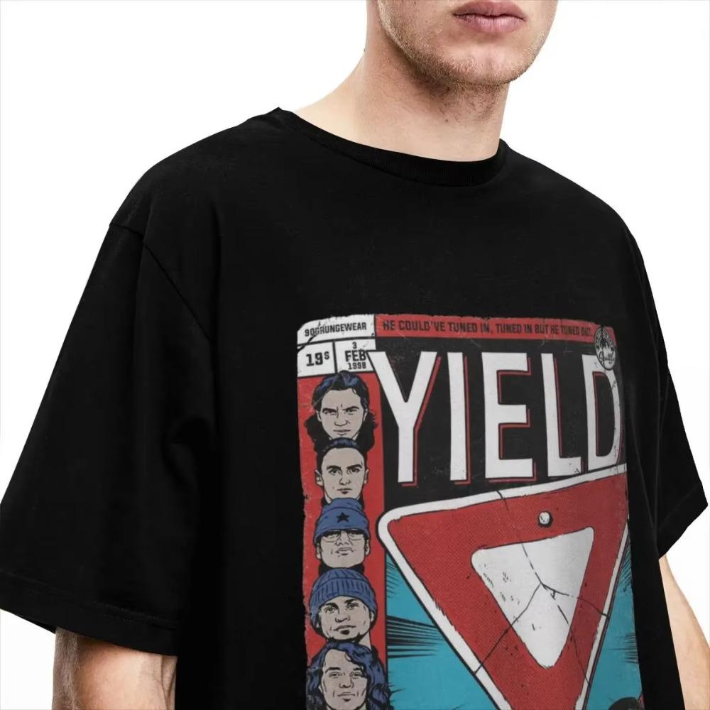 Maglietta da Uomo e Donna Album Pearl Jam Yield Abbigliamento Rock And Roll Maglietta in Cotone Abbigliamento T-shirt Casual Stampate