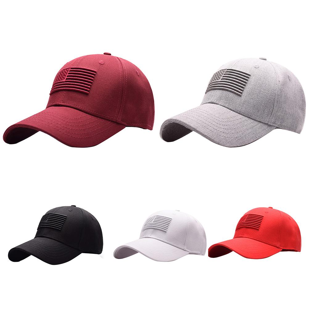 Casquette de baseball ajustable de haute qualité avec des drapeaux américains brodés