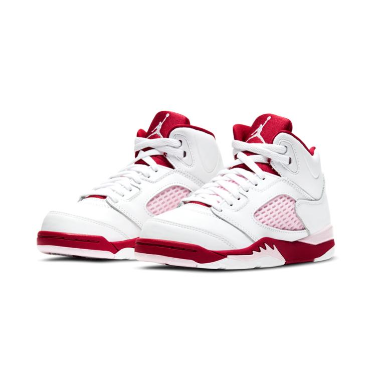 New Jordan 5 Retro White Pink Red PS 440893-106