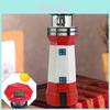 Farol Rotativo Decorativo de Resina Alimentado por Energia Solar Deslumbrante Para Jardins Exteriores