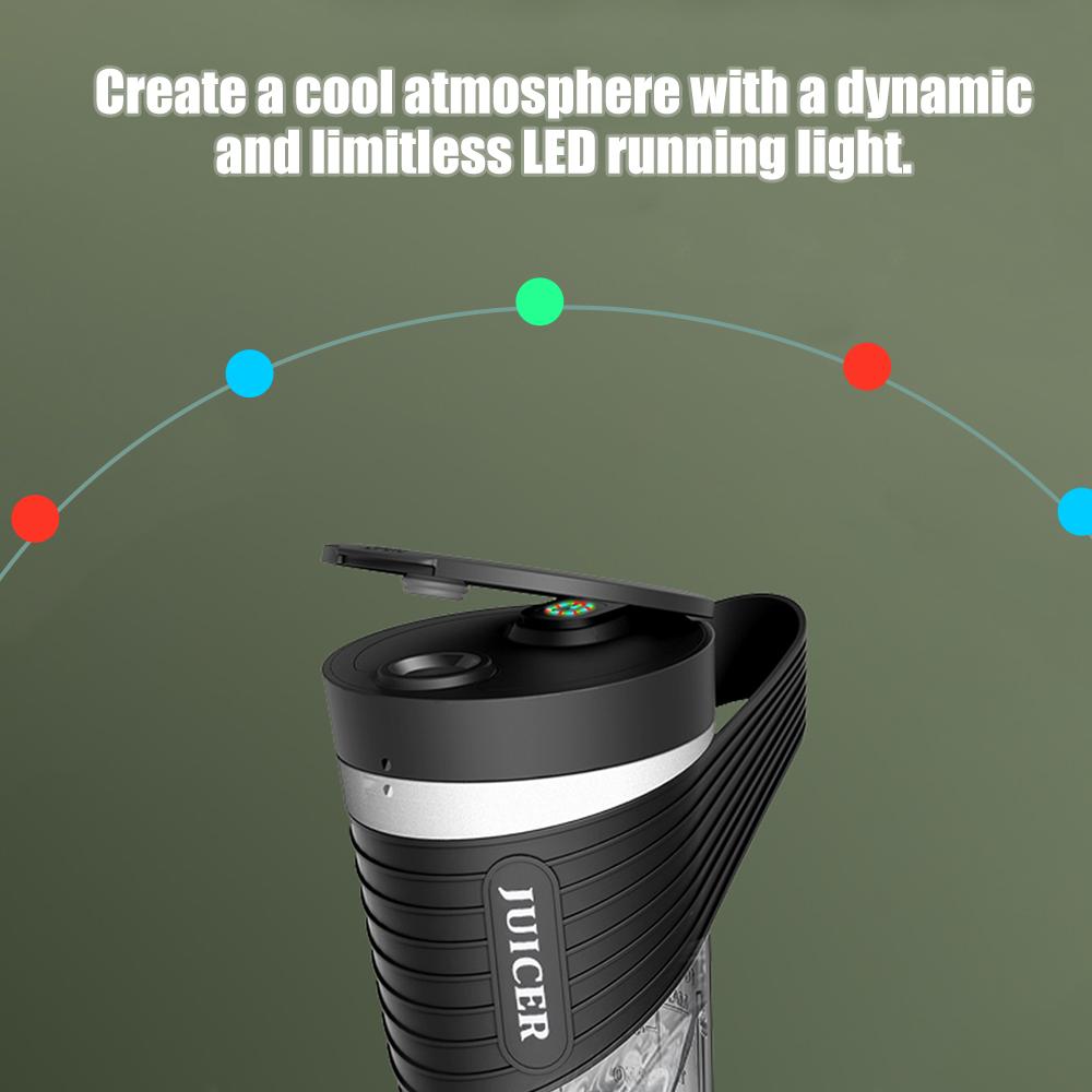 Portable Blender for Shakes and Smoothies 4000mAh Type-C Rechargeable 460ml Personal Blender with 6