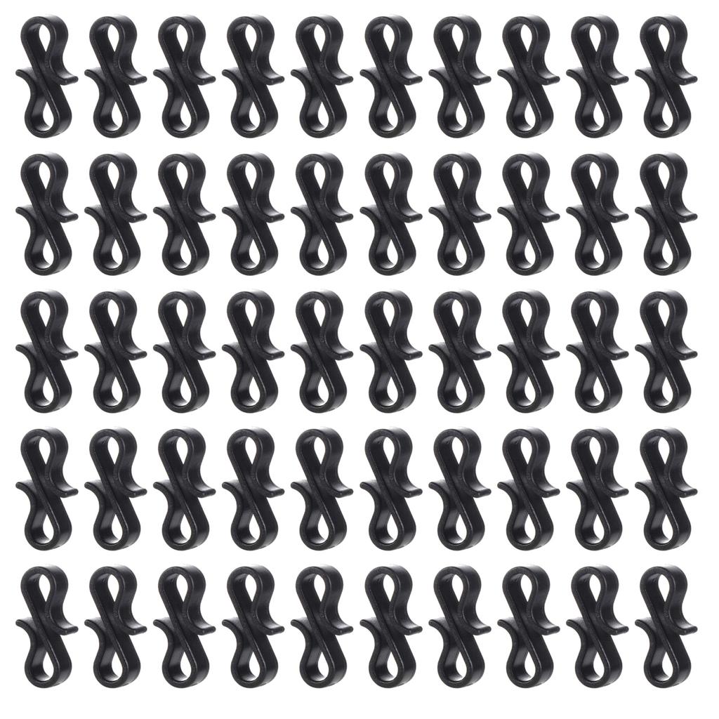 10/50Pcs Outdoor Gutter Hooks Plastic Reusable S Hooks Outdoor Light Clips Wedding Christmas Tree Home Decoration Hooks