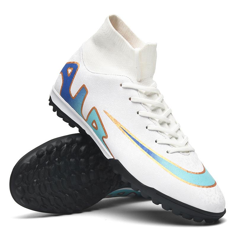 A 2025 high-top football shoe AG long nail TF broken nail youth male student training competition sports shoes