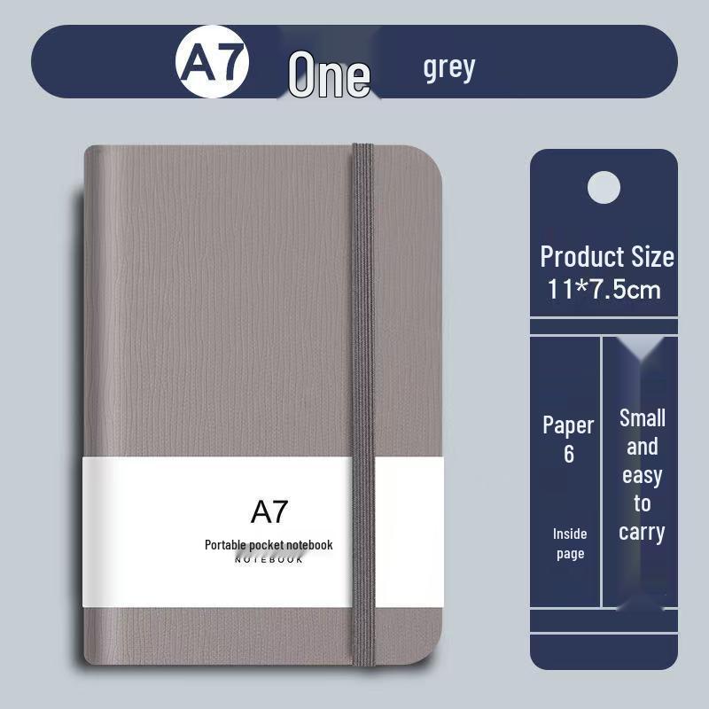 A7 Portable Laptop Notebook - Cute English Planner, Pocket-Size for Students, Japanese/Korean Style A6 Notepad