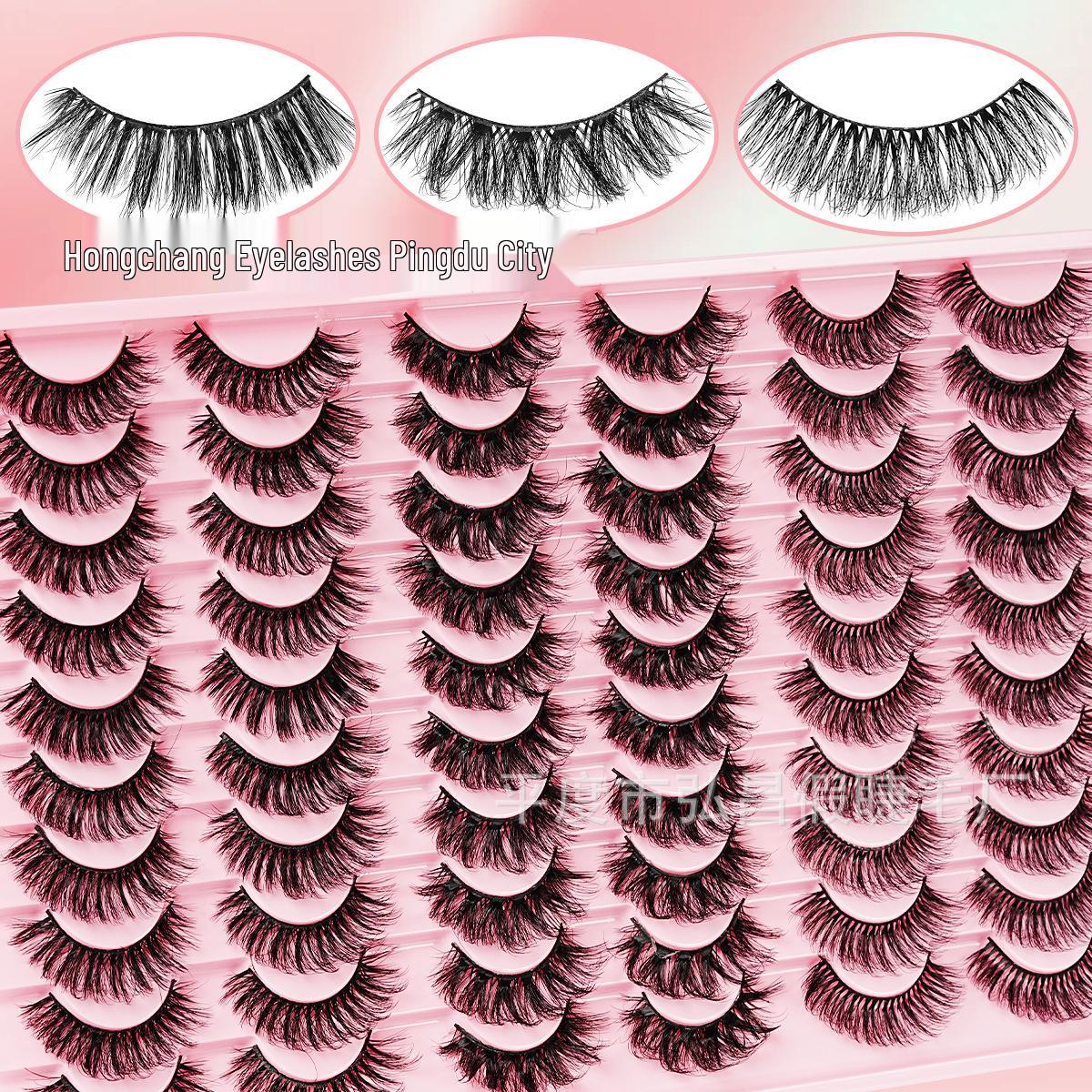30 Pairs of Dense Natural Curled European Style False Eyelashes