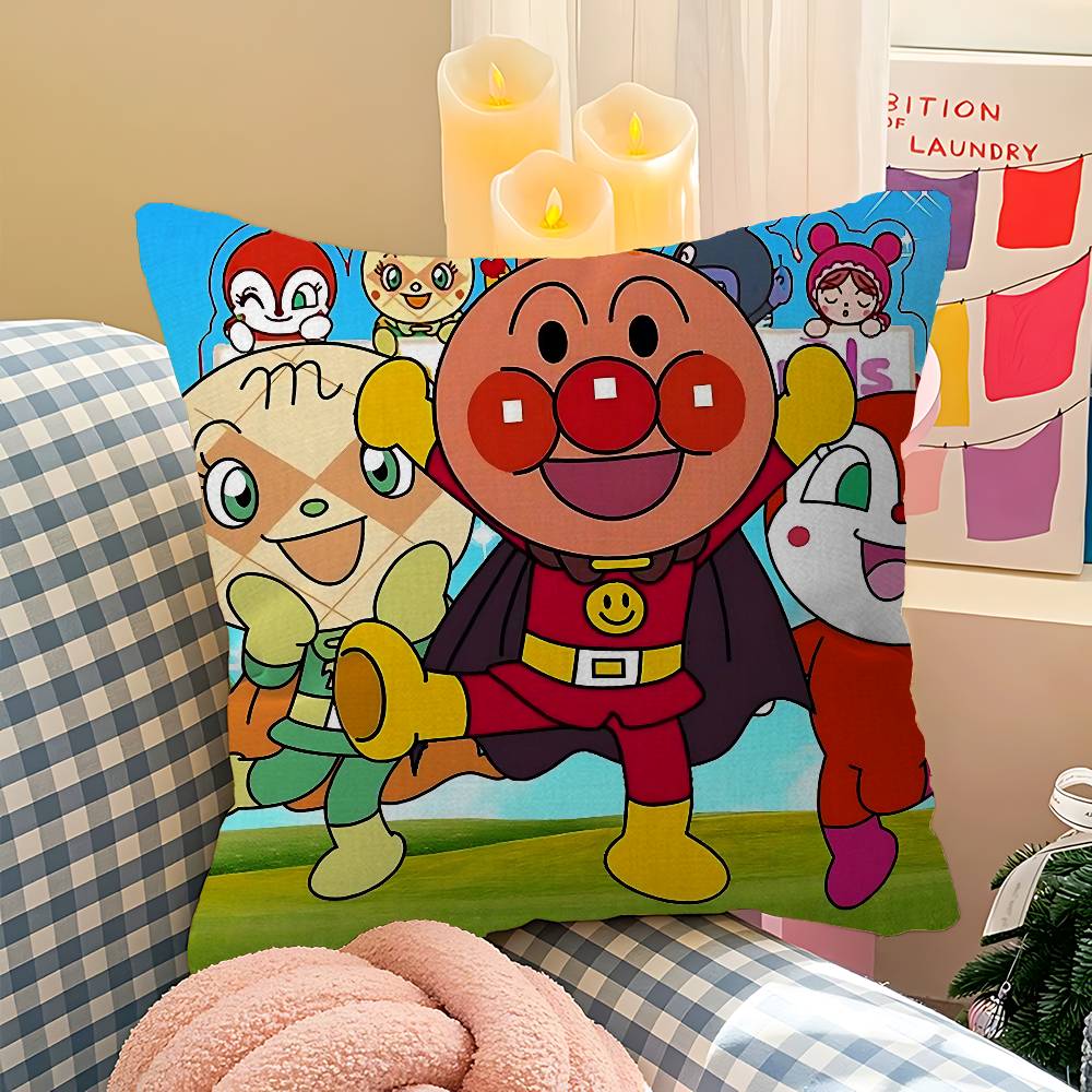 Classic Anime AAnpanmans Cushion Cover Pillowcase Upholstery Sofa Throw Pillow Home Decor Pillowcas