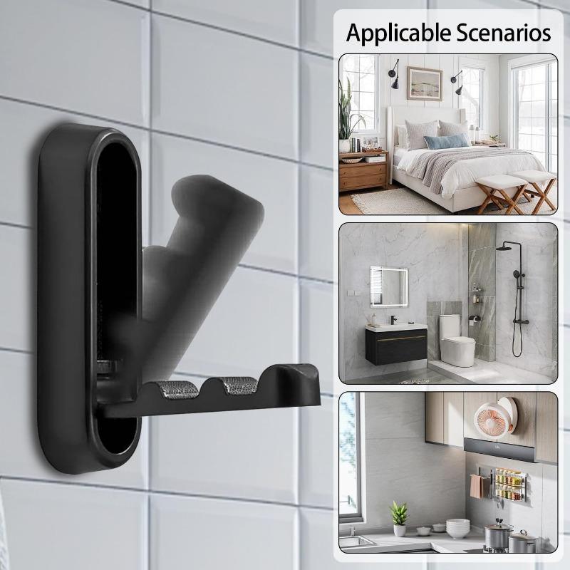 Goldene Faltbare Haken zum Aufhängen an der Wand, Metall Schwerlast Wandhaken Platzsparend für Handtuch, Mantel, Tasche, Saug-Haken ohne Bohren für Badezimmer, einfache Installation