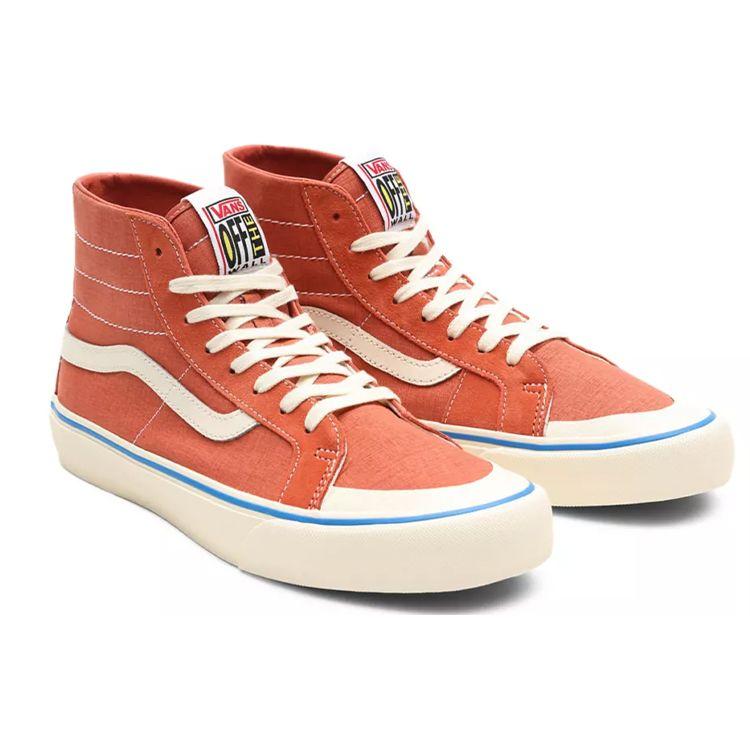 Vans Sk8 138 Decon Sf Retro Casual Lightweight Breathable High-Top Skate Shoes Unisex Sneakers Orange VN0A3MV14UH