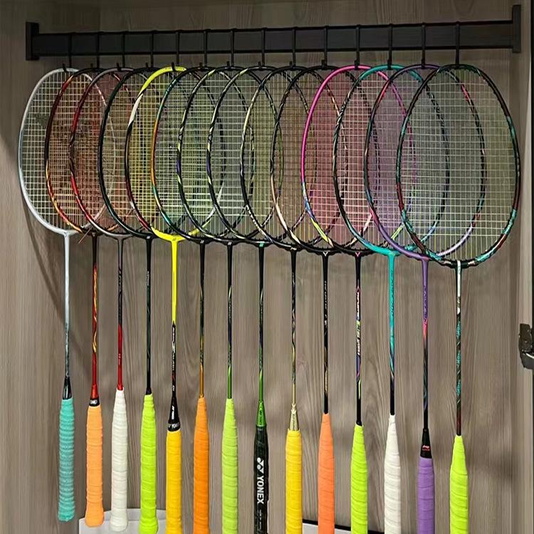 Wall-Mounted Racket Display: Badminton and Tennis Storage Hook
