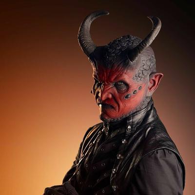 1 STÜCK Halloween Dekorationen Latexmaske Teufel Realistisch Streich Geschenk Gruselig Gruselig Partyzubehör Erwachsener Horror Dämon Horn 2025