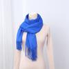 Big Red Scarf Korean Style Women's Winter Imitation Cashmere Thickened All Match Warm Shawl Solid Color Dual Use
