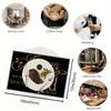 [Linen Placemats] 4-Pack Linen Placemats, 12x18 Inch, Woven Rectangular Table Mats, Machine Washable, Floral Pattern, Christian Home & Kitchen Decor