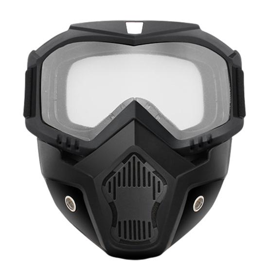 Vollgesichts-Schutzbrillenmaske, Abnehmbare Radsport-Schutzbrillenmaske mit Antibeschlag-HD-Linse, Große Sichtschutzhaube, UV-Schutz-Gesichtsschutz für Bauarbeiten Schweißen