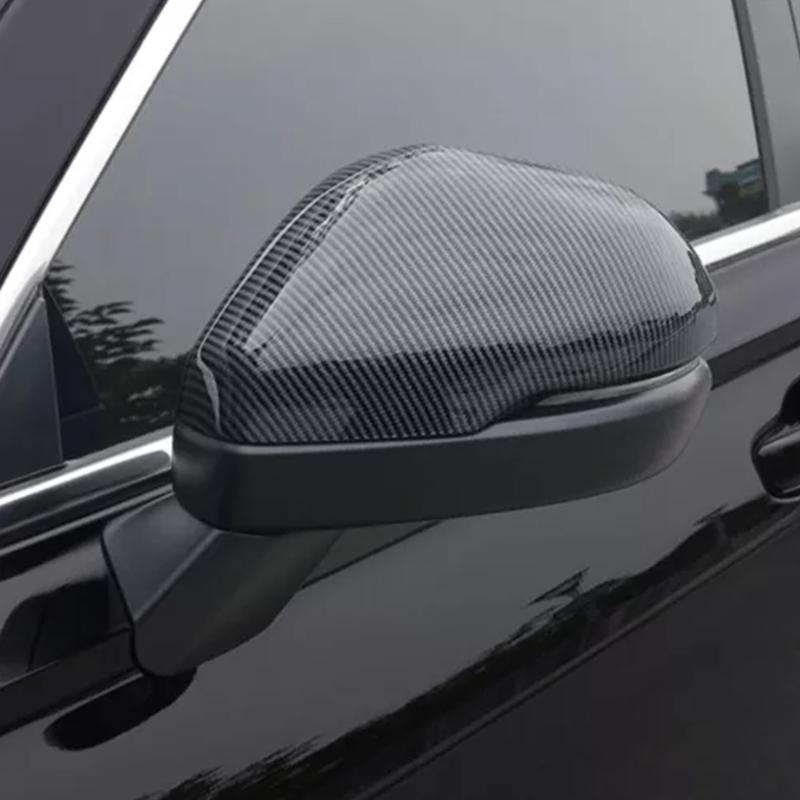 1 Pair Rearview Side Mirror Cover Cap Trim ABS Plastic Black Carbon Fiber Style Fit for Honda CRV CR-V -2024
