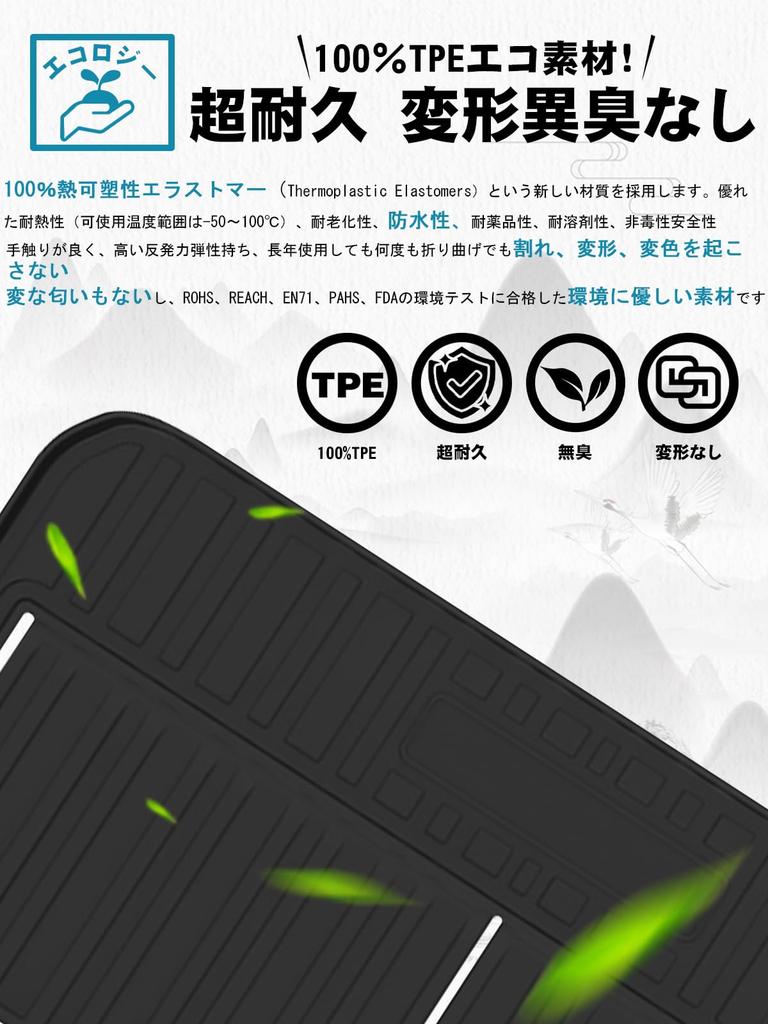 ruiya Foldable 2024 New Toyota Land Cruiser 250 Exclusive Luggage Mat for Land Cruiser 250 Land Cruiser 250 Luggage Tray 3D Luggage Mat Waterproof TPE