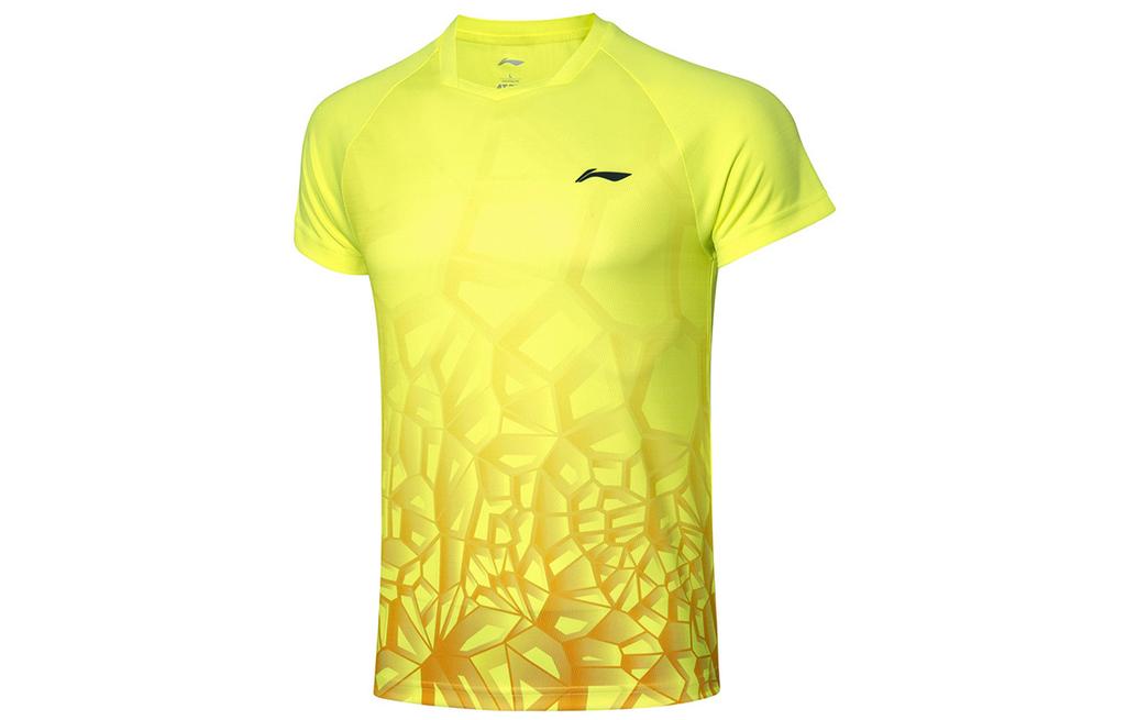 Li Ning T Shirt Men's Fluorescent Bright Green AAYQ081-3