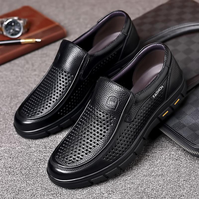 

Мужские сандалии из натуральной кожи 2025 года — удобные, дышащие, с мягкой подошвой для пап 46