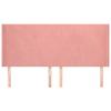 Headboard with Ears Pink 203x16x118 128 Cm Velvet