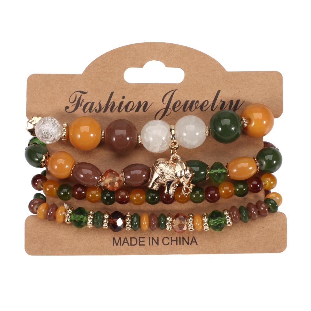 Bohemian Elephant Beaded Bracelet - Popular European and American Jewelry Trend