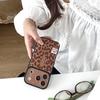 Leopard Print Invisible Ring Holder iPhone 16/15/17 Pro Max Drop-Proof Apple Case