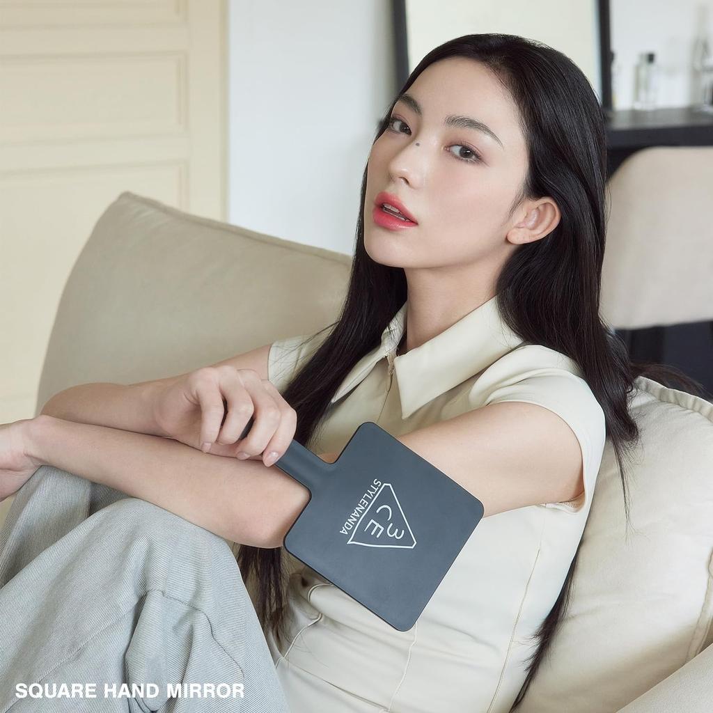 3CE Square Hand Mirror Rose Beige