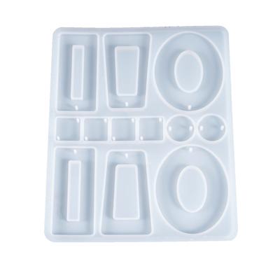 Moule de moulage de clous d'oreilles faits à la main en silicone pour boucles d'oreilles pendantes en résine époxy UV
