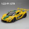 1:22 Scale V12GT P1 GTR Toy Car Model Alloy Diecast Sound Light Pull Back Vehicle Models for Child Best Birthday Gifts Souvenirs