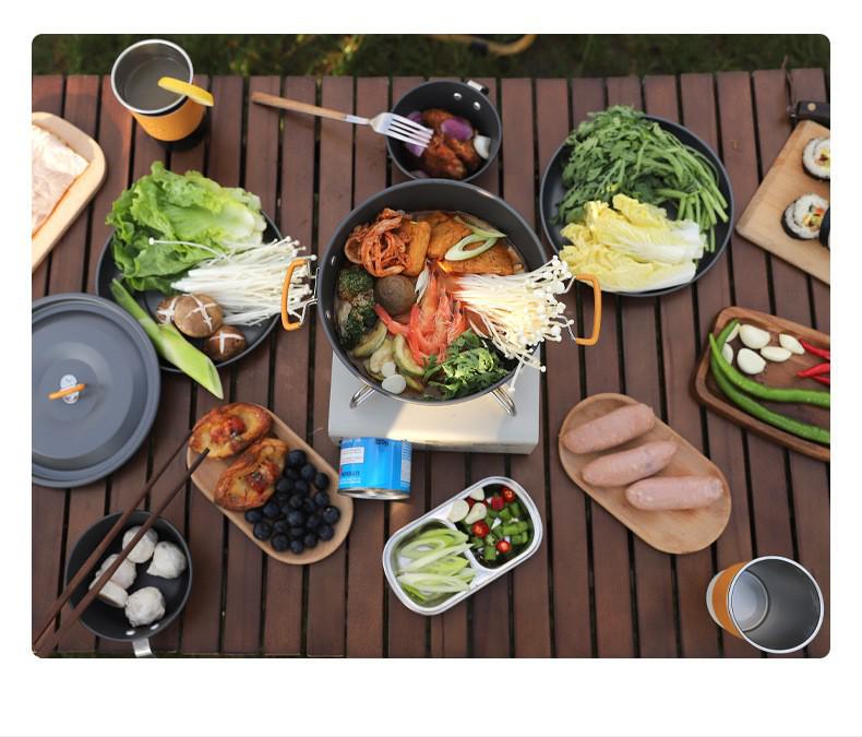 Ultra-Light 5-Piece Anodized Aluminum Camping Cookware Set