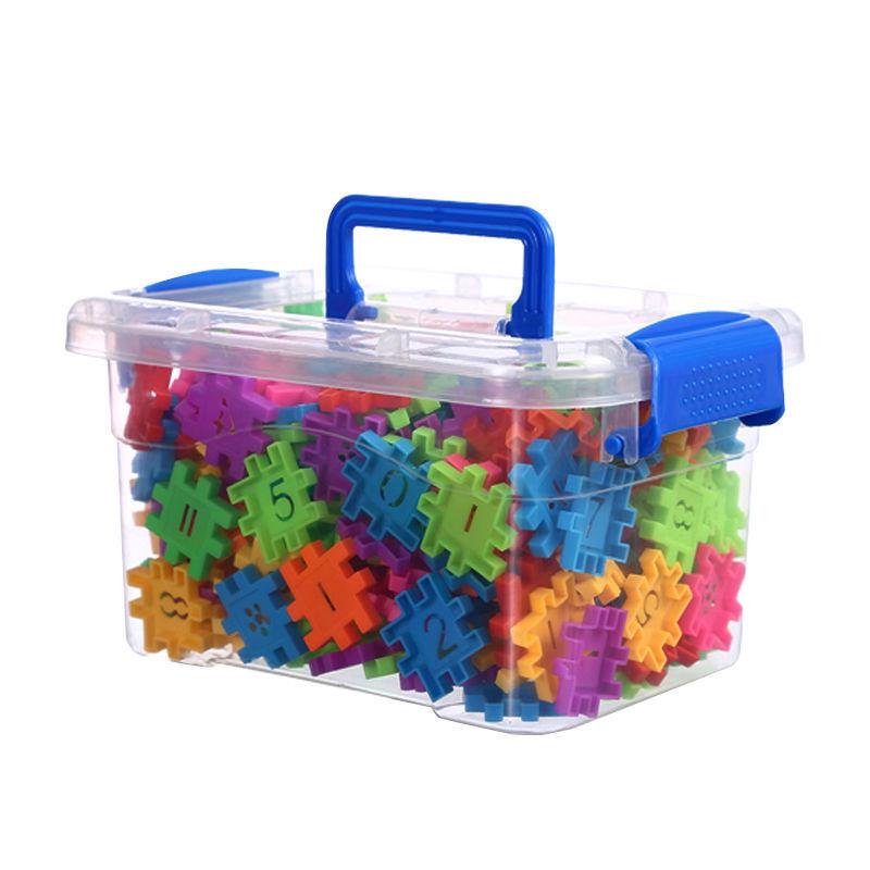 Geometric Number Building Blocks for Kids (Ages 6-8) - 1-100 Cubes DIY Castle House.