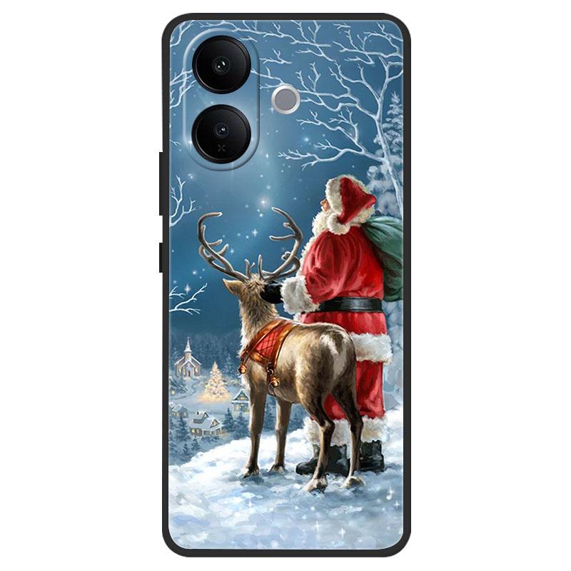 Weihnachtlich bemaltes Cover für VIVO V60 Lite 5G 4G Hülle Silikon Weiches TPU Handyhülle für VIVO V60Lite V 60 Lite Kameraschutz