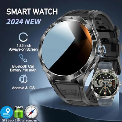 2026 New Smart Watch 710 Mah Big Battery Men Sports Fitness Tracker 1.85 Inch Ultra HD AMOLED Screen Bluetooth Call Smart Watchs
